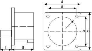 ZYY暗装器具插头-613-4规格尺寸